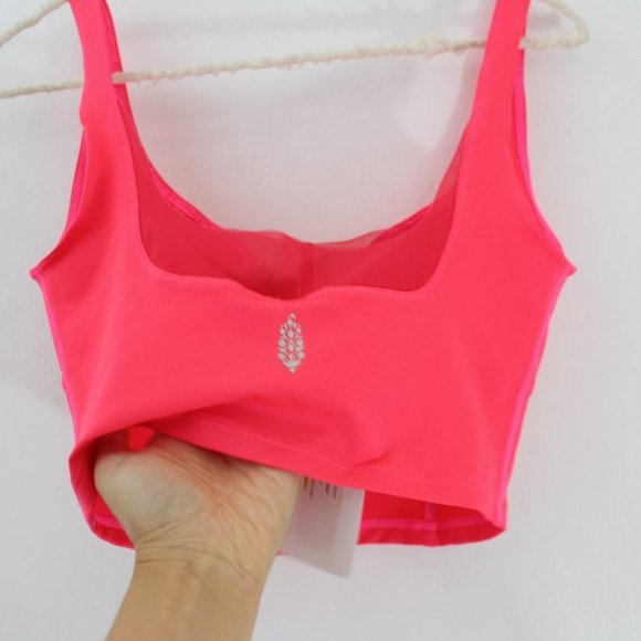 Free People Movement Mesh Hot Pink Crop Top - Picture 6 of 7